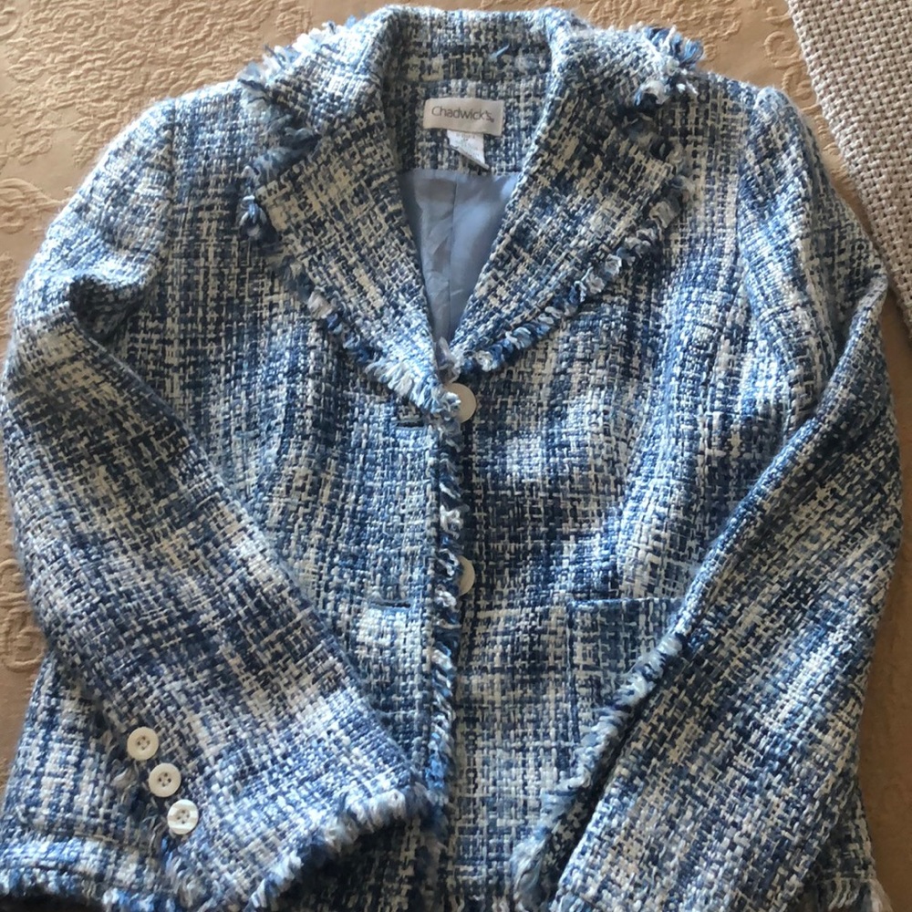 Chadwick’s tweed blazer